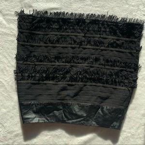Black fringe skirt